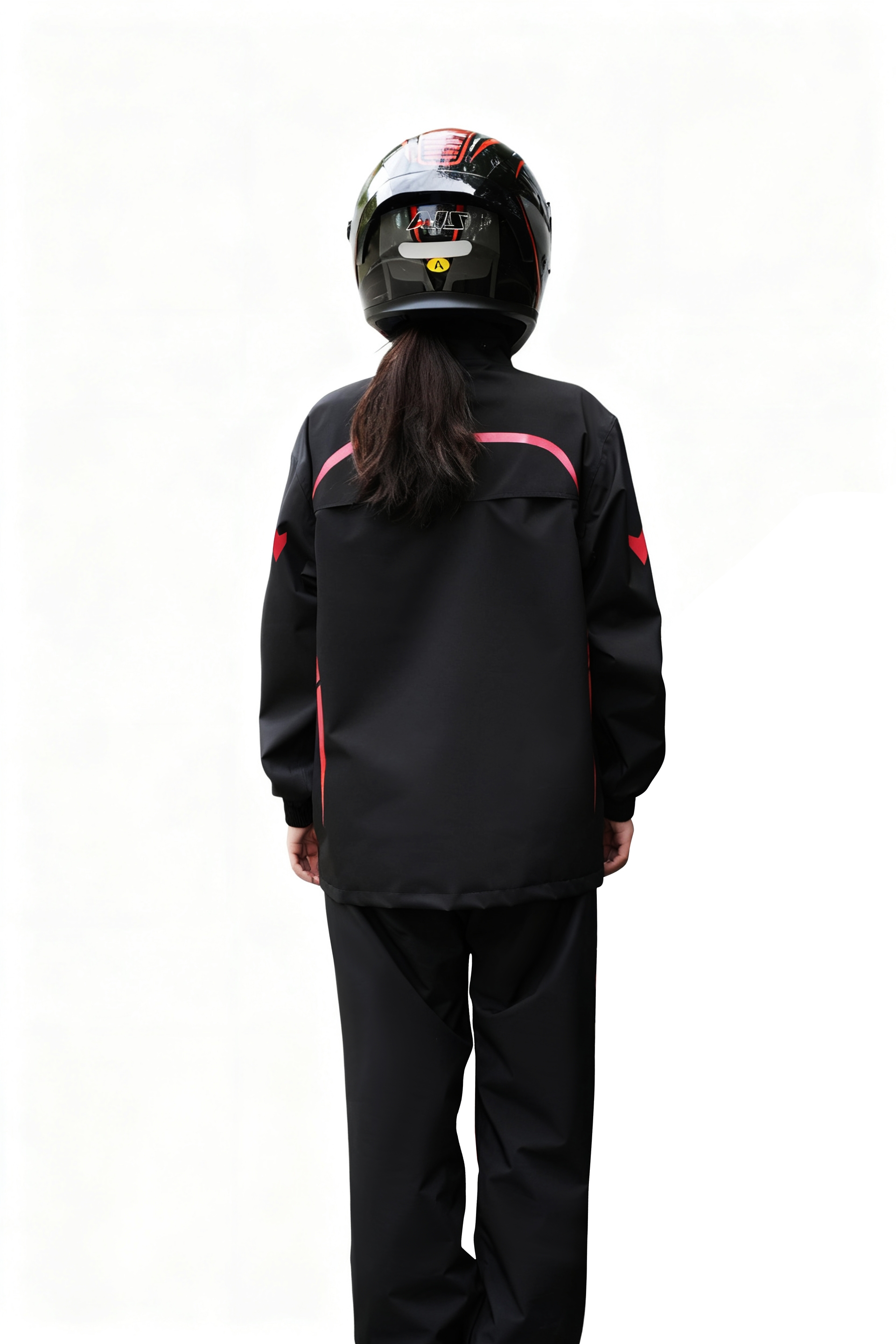 Model 8119 Adult Motorcycle Raincoat Black & Gold, Black & Green Padded