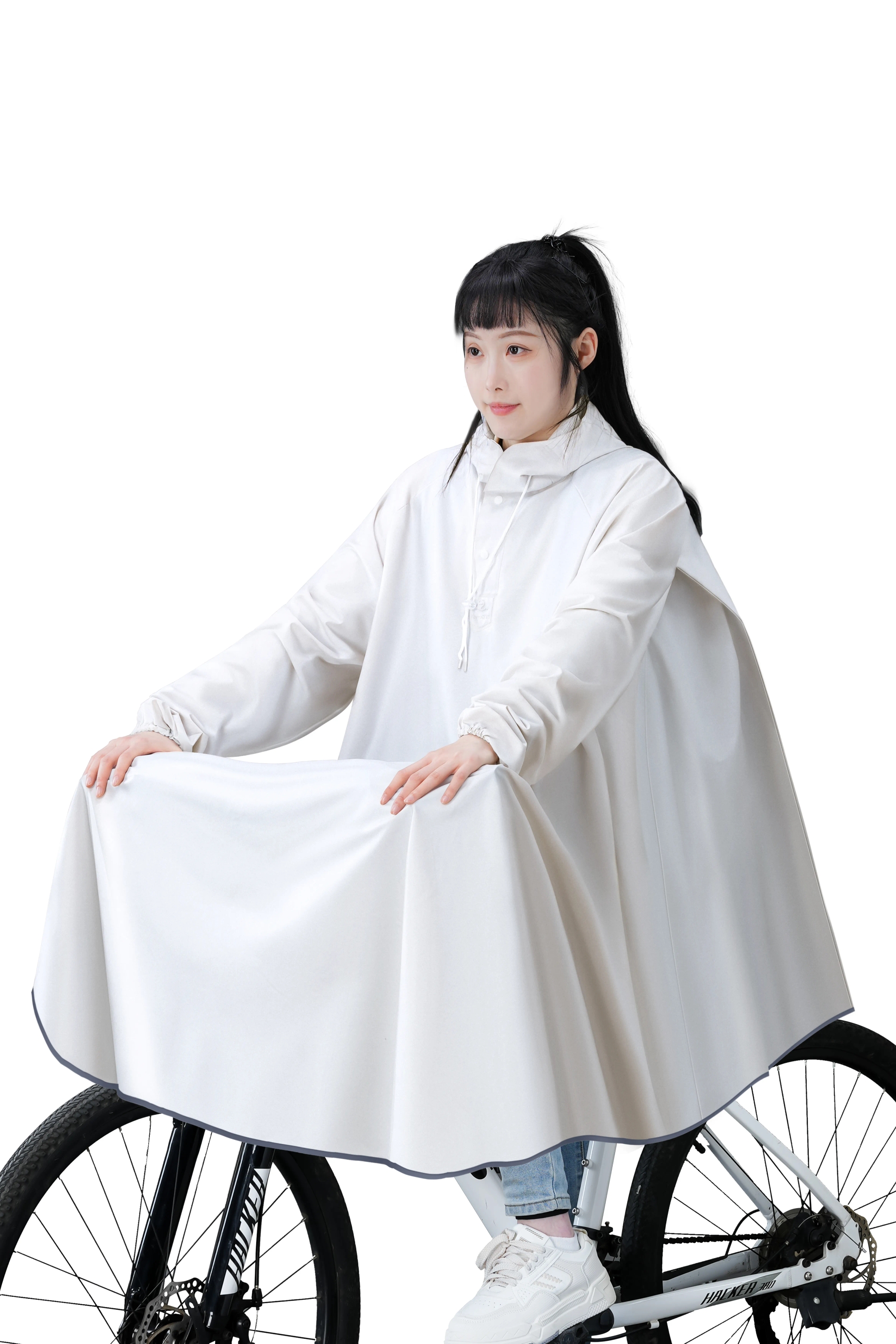 Sleeved Backpack Rain Poncho | PVC Cycling Rain Poncho for Rider Separation