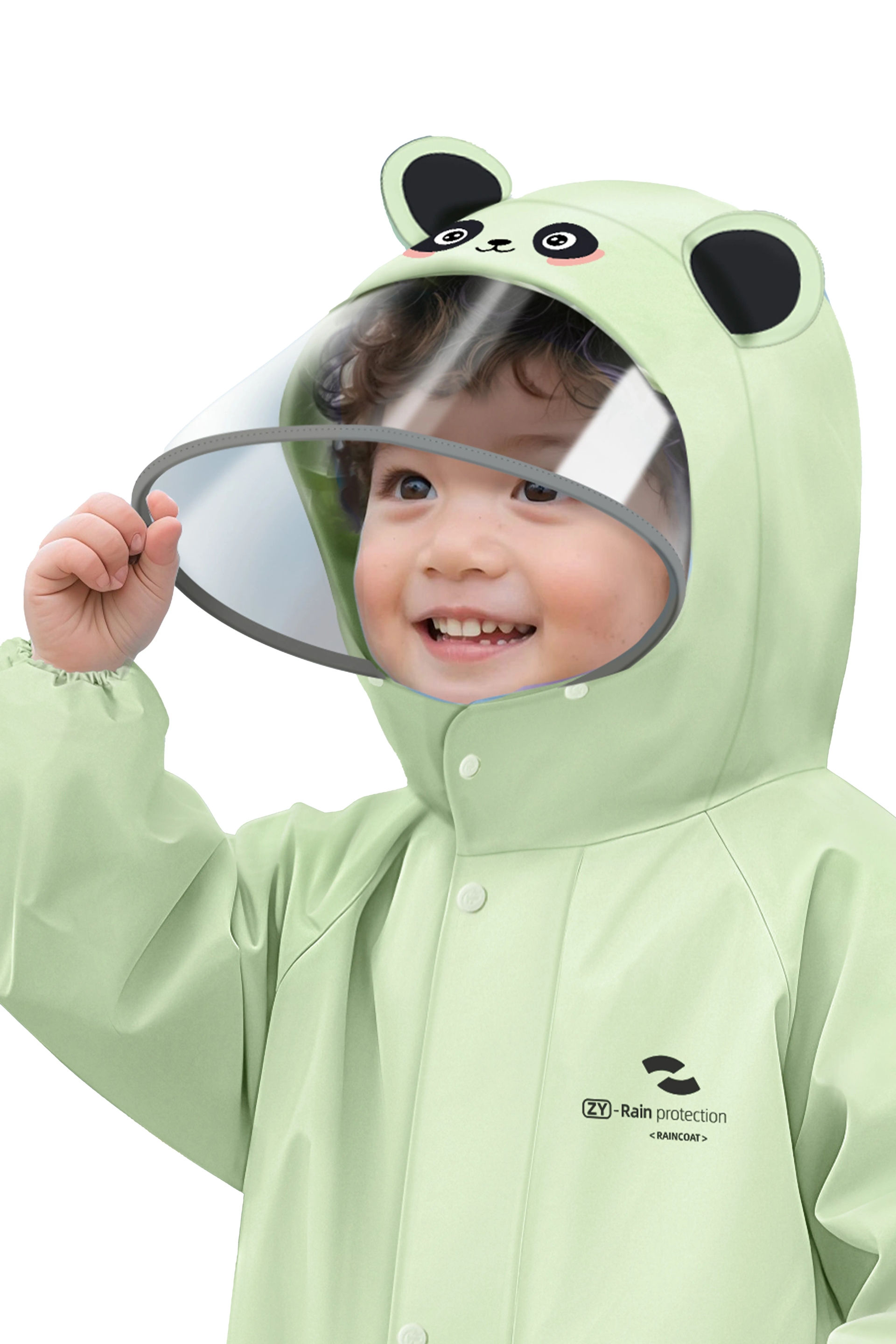 เสื้อกันฝนสำหรับเด็ก: ลายแพนด้าสุดน่ารักและกันน้ำได้