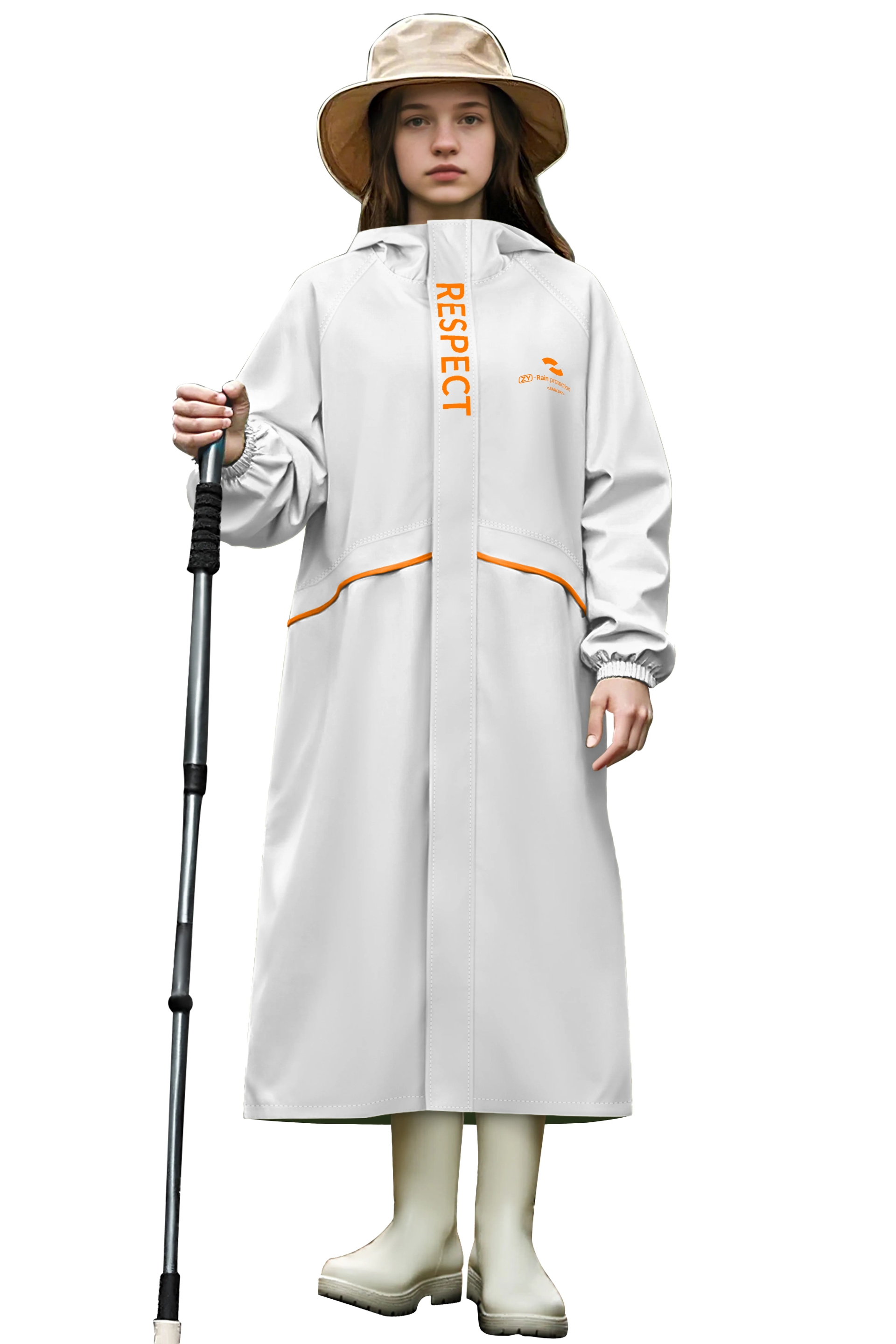 เสื้อกันฝนสำหรับเด็ก: แบบซิปปิด เคลือบ PU และกันน้ำ สำหรับนักผจญภัยตัวน้อย