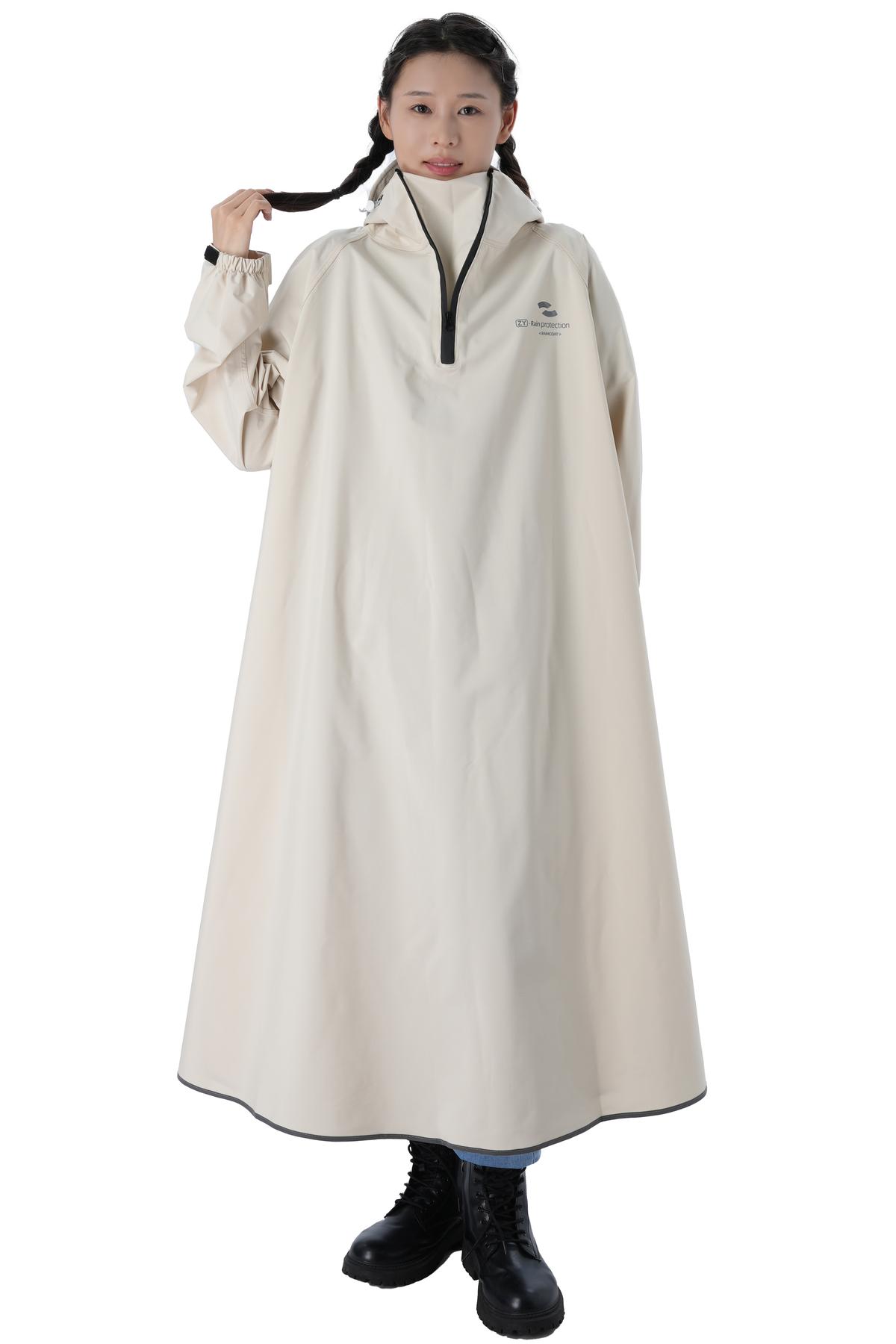 Pullover Long Sleeve Raincoat | Oxford Fabric PVC Coated for Adult