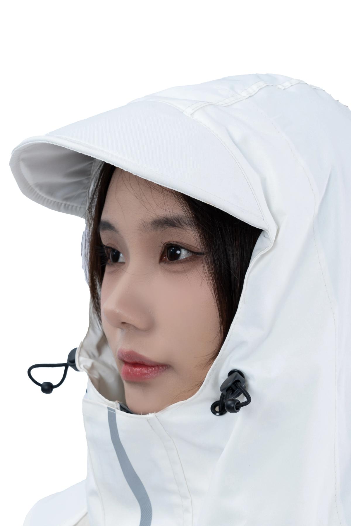 Pullover Long Sleeve Raincoat | 150D PU Laminated High Waterproof Cycling Rain Poncho - alternate view