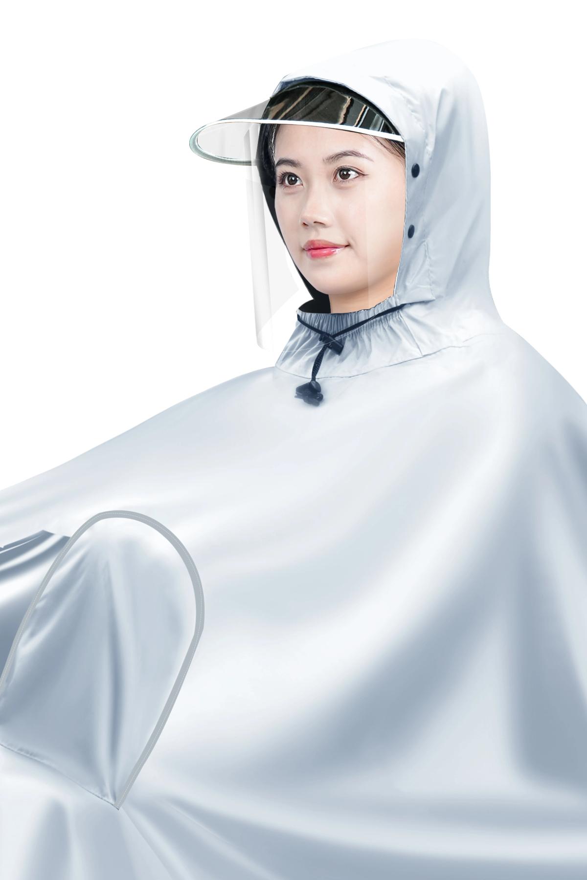 Stay Dry with the Ultimate Adult Rain Poncho for Riders - alternate view