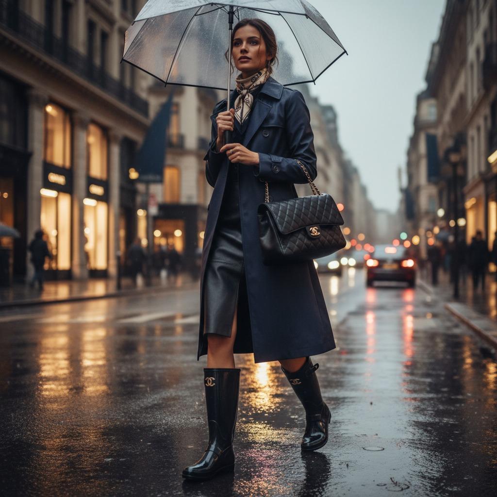 샤넬 여성용 레인부츠: 우아함과 실용성의 만남